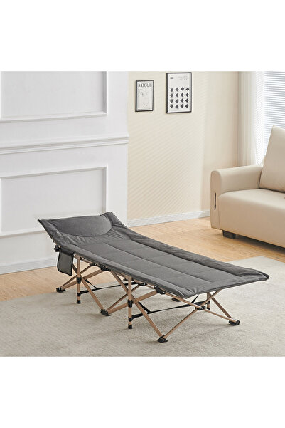 Home Box سرير تخييم للضيوف قابل للطي مع هيكل مبطن - 70 × 190 سم