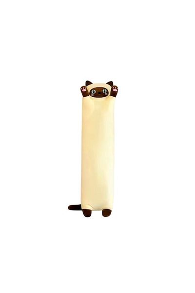 OEM Plush toy pillow, British cat, vernil/beige, 80 cm