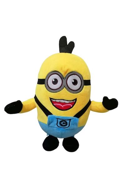 OEM Plush Toy Minions, Yellow, 32 cm + Stress Ball with Slime, 5 cm, Blue Iridescent