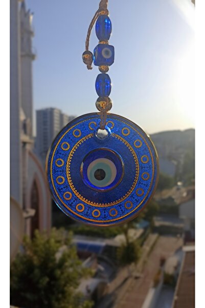 NETİCE ÖYLEK El İşlemeli Yaldızlı Nazar Boncuğu Duvar Süsü