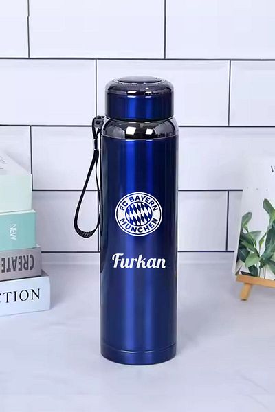 İŞTE BU 1 Liter Stainless Steel Team Emblem Printed Thermos |   12 Hours Hot and Cold Keeping |   Durable Structure