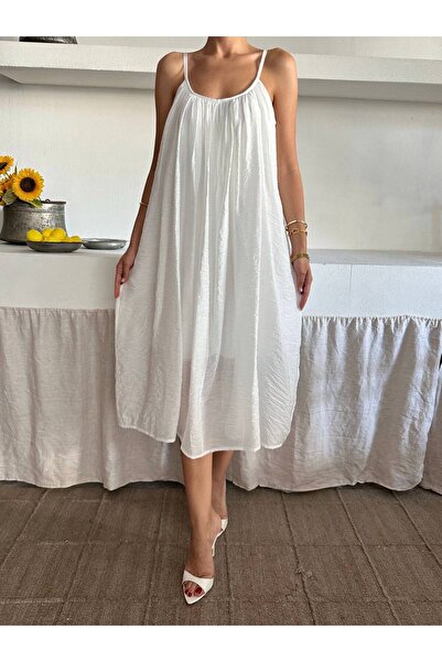 Swass Fiona Summer Strap Dress Ecru