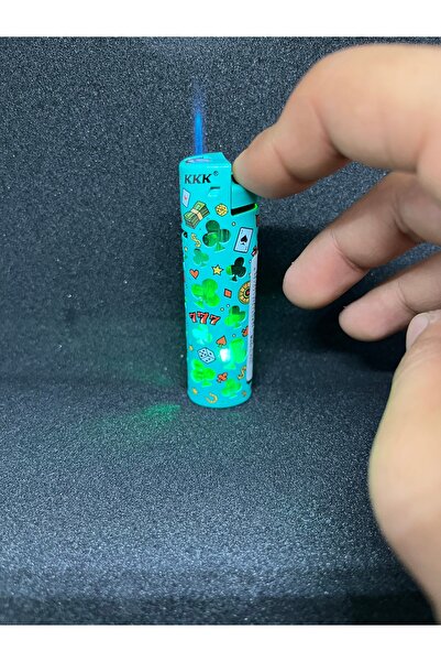 KKK Renkli Işıklı Metal Çakmak