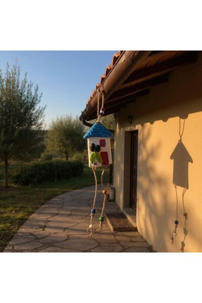 TAŞDEVRİLIFE Ev Figürlü Balkon Bahçe Duvar Süsü 3 lü set