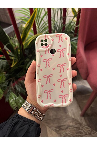 KILIF STORE REDMİ 9C PEMBE BÜYÜK FİYONKLU TELEFON KILIFI