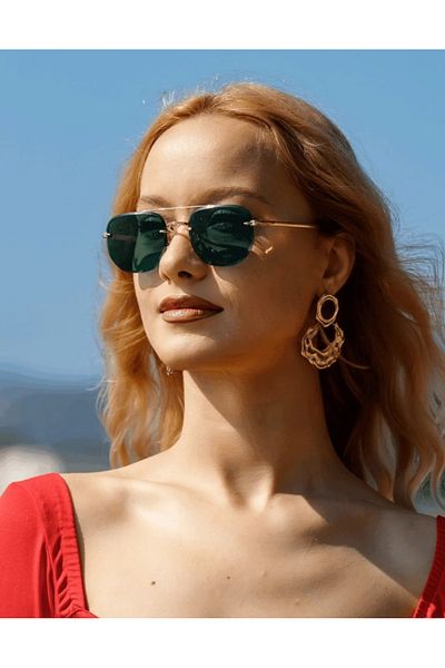 Byc polo Cp177 Davi̇d Bkm New Season Green Stylish Unisex Sunglasses.