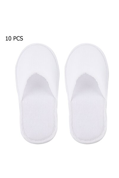 OEM Set de 10 perechi de papuci de unică folosință, Coral Velvet, Alb, 27.5x11cm