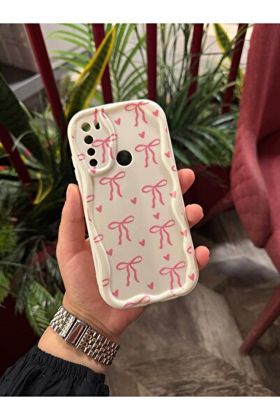 KILIF STORE REDMİ NOTE 8 PEMBE FİYONKLU TELEFON KILIFI