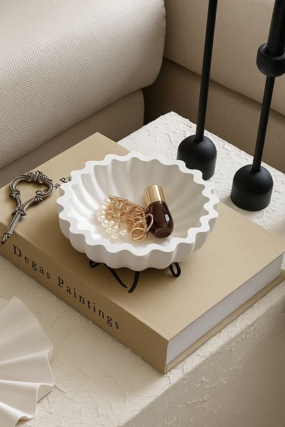 DAY HOME Decorative Nordic Style Wavy Bowl, Jewelry Plate, Keychain