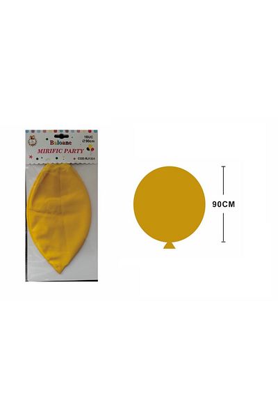 SDX Market Large latex balloon, Mirific Party, Yellow, 90 cm