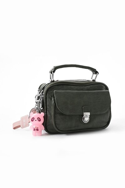 571 Collections Çanta Two Function Metal Pressed Faux Leather Shoulder, Hand Bag Green (Model: 571-13-17H)