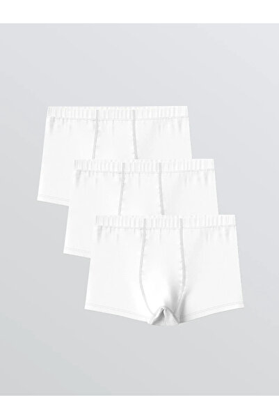 LC Waikiki LCW Kids Beyaz Basic Erkek Çocuk Boxer 3'lü