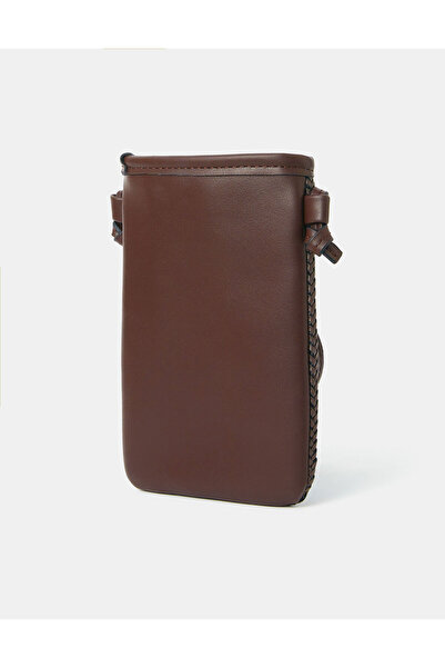 Accessorize Örgü Telefon Çantası Kahverengi