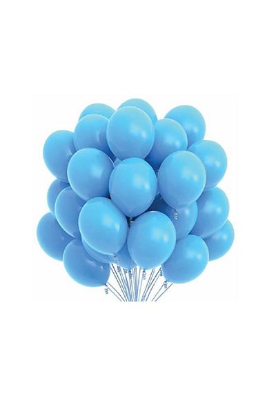 SDX Market Set of 50 Latex Balloons, Light Blue, 25 cm