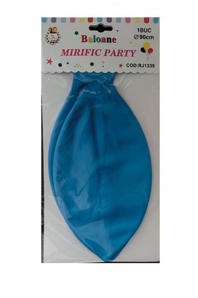 SDX Market Large latex balloon, Mirific Party, Light blue, 90 cm