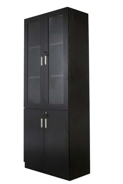 Mahmayi Argent 1123 Apple Cherry Full Height Bookshelf (Bookshelf Without Digital Lock, Black)