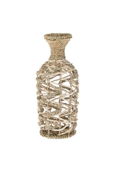 TOPI TOY Decorative accessory, tall woven straw vase, 14x35.5cm