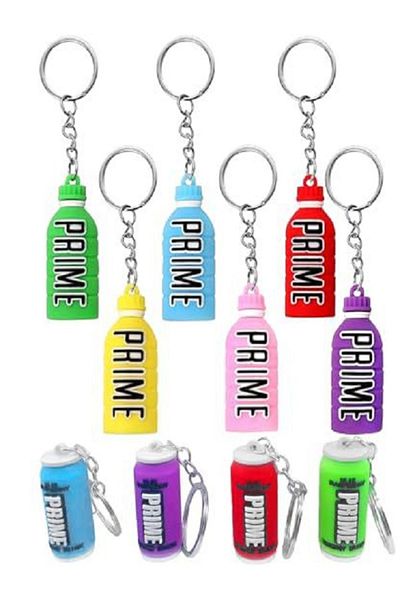 Prime 10Pcs Slikon Handle Drink Bottle Keychain