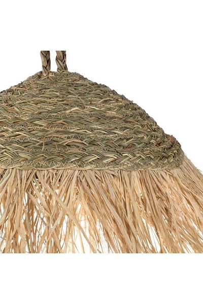 TOPI TOY Accesoriu decorativ, abajur din paie cu frunze de rafie, diametru 30 cm