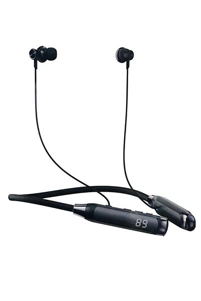 OTEETO OSP3 Neckband Bluetooth Headphones with Charging Indicator Display Bluetooth 5.4 Inch Black