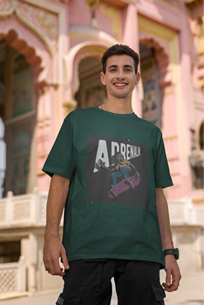 ArtYus تي شيرت بأكمام قصيرة ورقبة دائرية مطبوع عليه ترانسفير للرجال/النساء