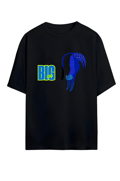 MAGORS القطة الكبيرة - تي شيرت كبير الحجم