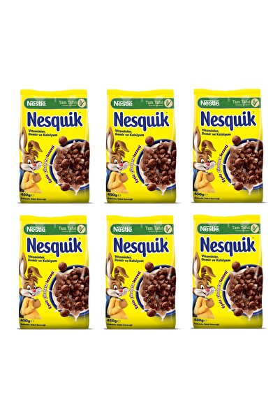 Nestle Nesquik Kakaolu Buğday ve Mısır Gevreği 450 Gr x 6 Adet
