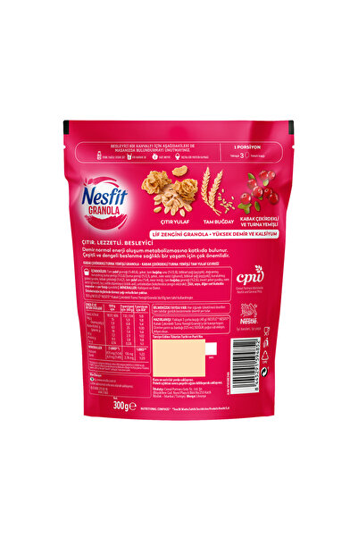 Nesfit Kabak Çekirdekli Turna Yemişli Granola 300 Gr x 6 Adet