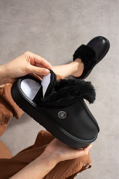 FootFrenzy Women's Suede Fur Inside Washable Thick Sole Eva Women's Indoor Slippers