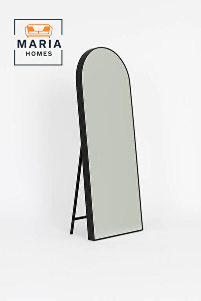 MARIA HOMES Arched Standing Mirror with Thick Black Frame-size 160*60CM