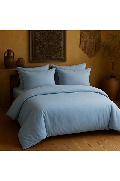 Sheri Home Taş Pamuklu Çift Kişilik Nevresim Takımı 4 Yastık >Kılıfıtr8887366...