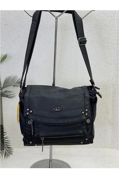 KAZAX Witer black leather shoulder bag