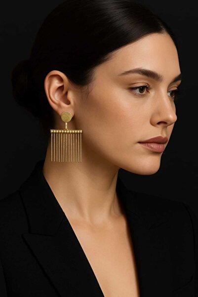 Anziano bijuteri Kadın Küpe Sallantılı Küpe Gold Küpe Paslanmaz Çelik