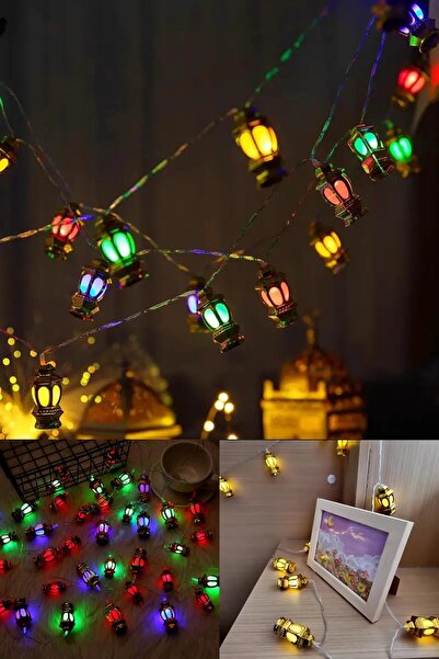 Yu Su Tools Güneş Enerjili 16 Renk RGB Ramazan Fener LED Işık – Bahçe Balkon İçin 5 Metre 20'li Kandil