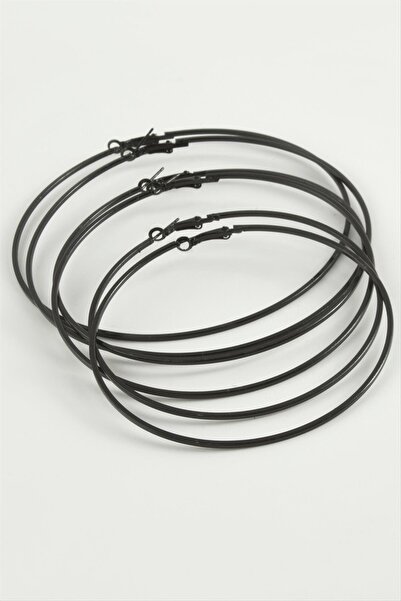Marsilyan Thin Tube Metal Hoop Earrings 6 Pieces