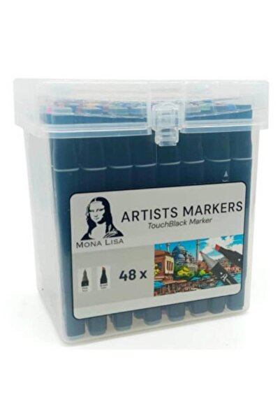 Monalisa Mona Lisa Touchblack Double Ended Marker Pen 48 Colors Tm1-48