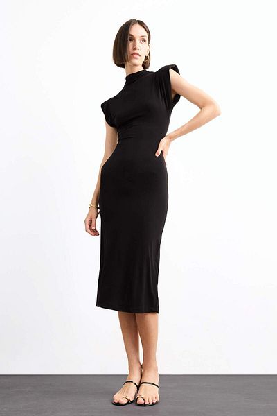 DeFacto Rochie midi fără mâneci cu guler înalt G0395AX25SM