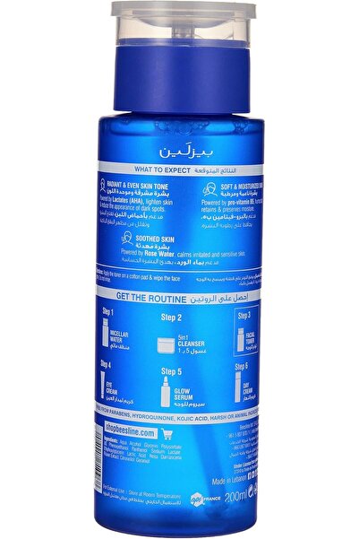 Beesline Instant Bright Facial Toner with Calming Rose Water, AHA, Pro-Vitamin B5, 200 ml