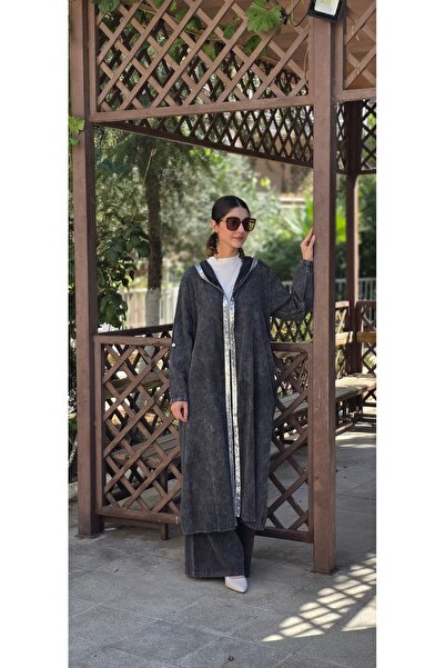 Henna Elisa keten salaş tarz hırka kimono