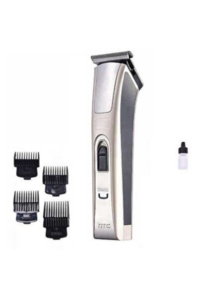 HTC Professional cordless hair clipper with accessories and titanium blade, GOLD