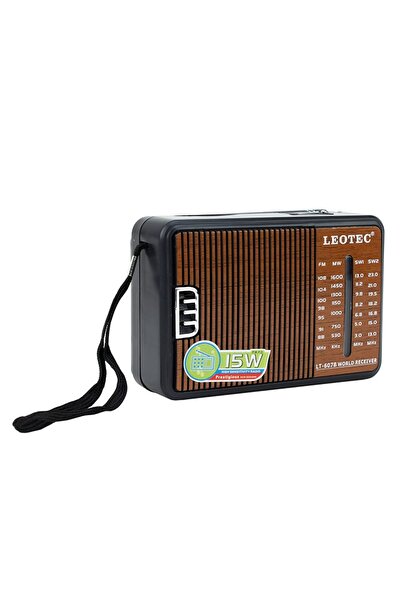 leotec Radio FM portabil, 4 benzi, 15W, antenă telescopică, baterii R20,