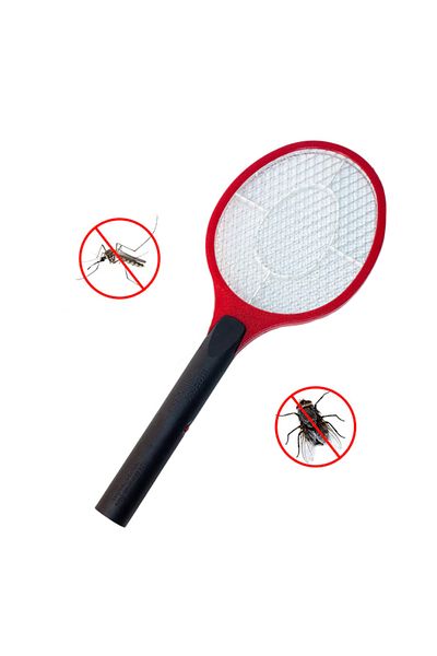 PROCART Lovitor electric anti-insecte zburătoare, lungime 47 cm, culoare roșie