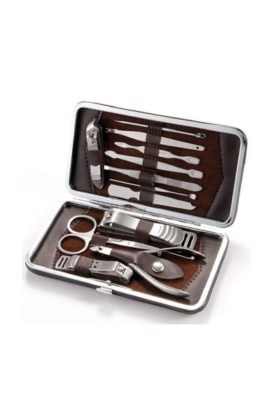 Marashop Set manichiură, 12 piese, oțel inoxidabil
