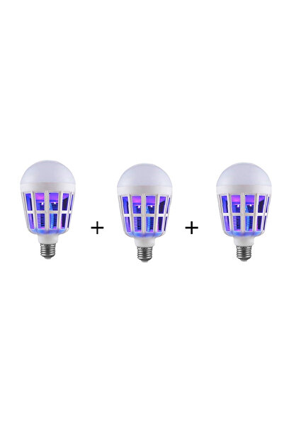 Sagrera Set, 3 becuri LED, lampă anti-țânțari, lampă UV, 10W + plasă de fereastră cadou