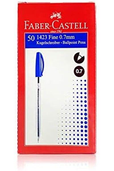 Faber Castell Faber-Castell 1423 Ball Pen 0.7mm Box Of 50Pc Blue (Pack of 2)