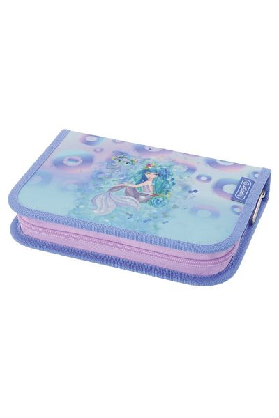 Herlitz Penar echipat cu 31 de piese, 2 compartimente cu clapetă, Sirenă mistică, Multicolor, Material textil