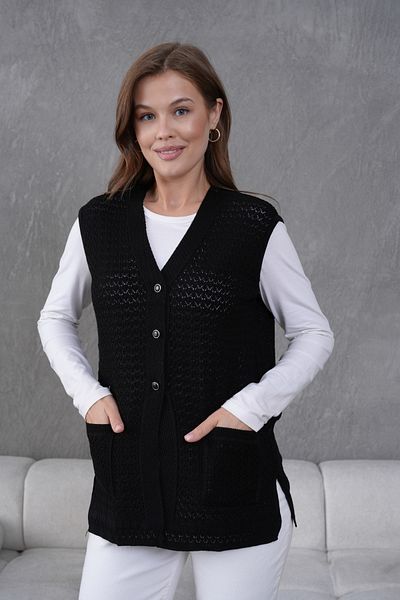 Lamierra Knitwear Knitted Detailed Seasonal Vest