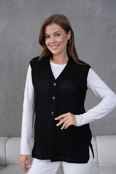 Lamierra Knitwear Knitted Detailed Seasonal Vest