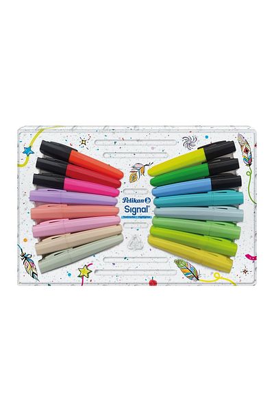 Pelikan Highlighter Signal, Set of 16 Colors, Blister Pack Included, Material Plastic