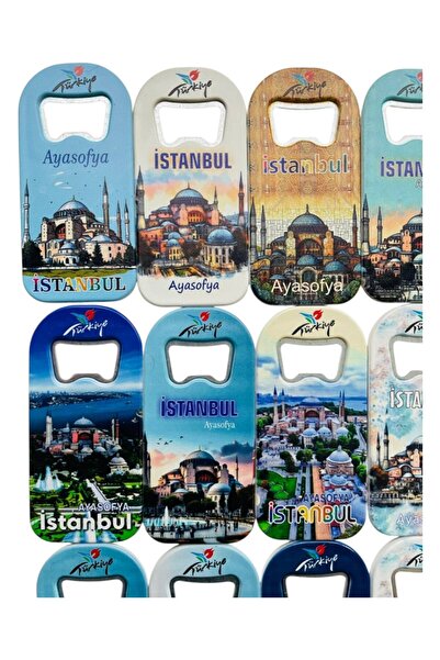 GALATA GIFT Bottle Opener, Opener Magnet (6) Pieces Istanbul Themed Refrigerator Magnet, Soda Soda Pop Opener 9cm